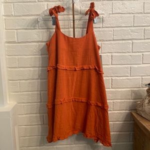 Lizard Thicket Orange Ruffle Dress